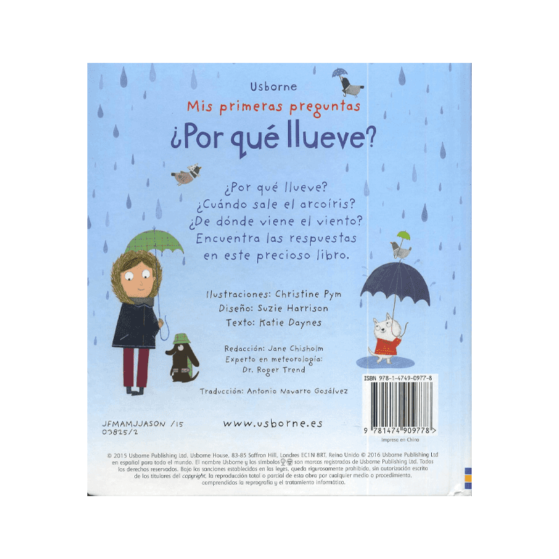 Libro Mis Primeras Preguntas ¿Por Qué Llueve?