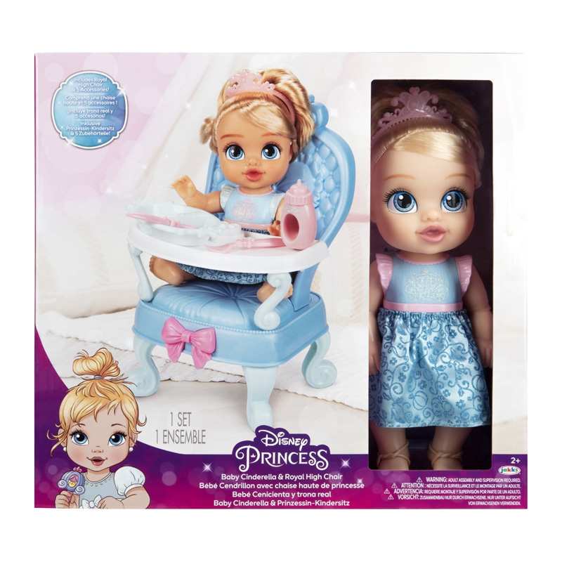 Jakks Pacific Disney Princesas 212384 Muñeca Bebé Surtida Con Accesorios Y Silla