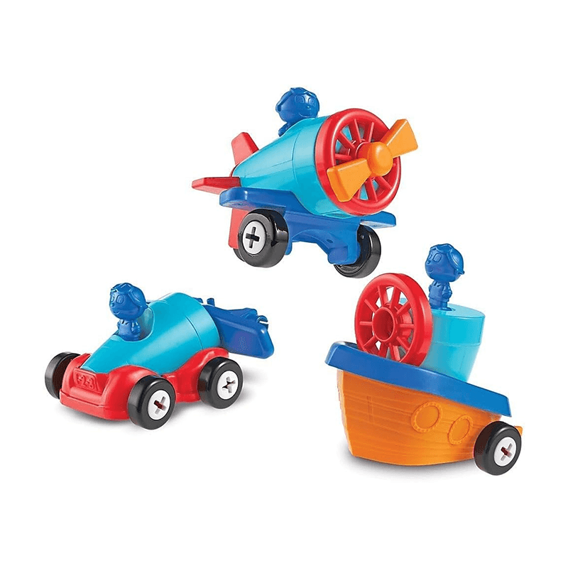 Learning Resources  Ler2840 1-2-3 ¡Construyelo! Coche, Barco, Avión