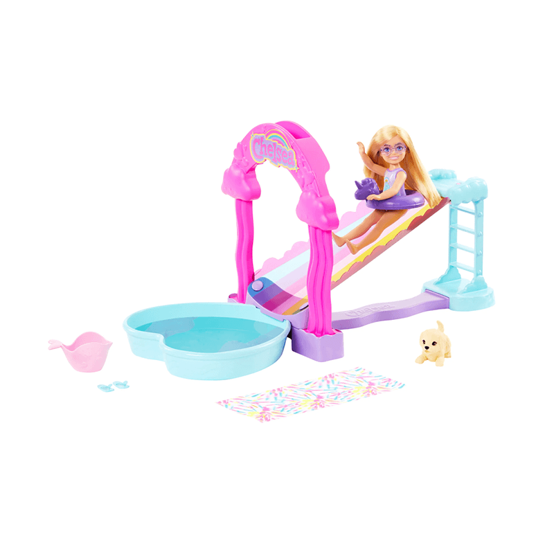 Mattel Barbie Htk39 Muñeca Chelsea Resbaladilla De Agua