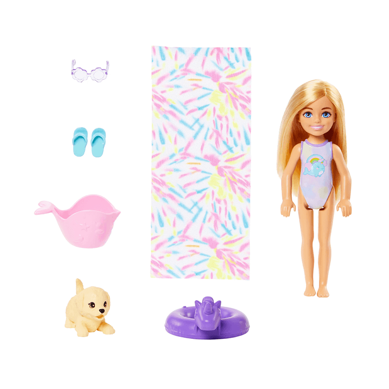 Mattel Barbie Htk39 Muñeca Chelsea Resbaladilla De Agua