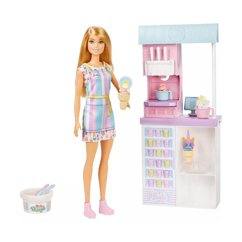Mattel Barbie  Hcn46 Muñeca Set Heladeria