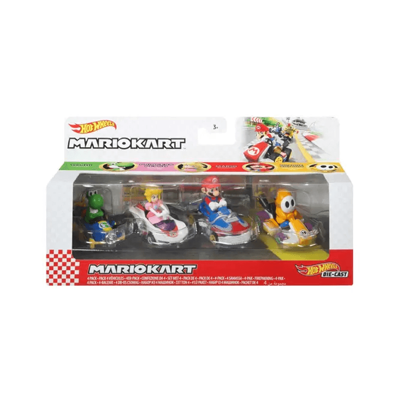Mattel Hot Wheels Gwb36 Vehiculo De Colección Mario Kart Pack 4 Surtido