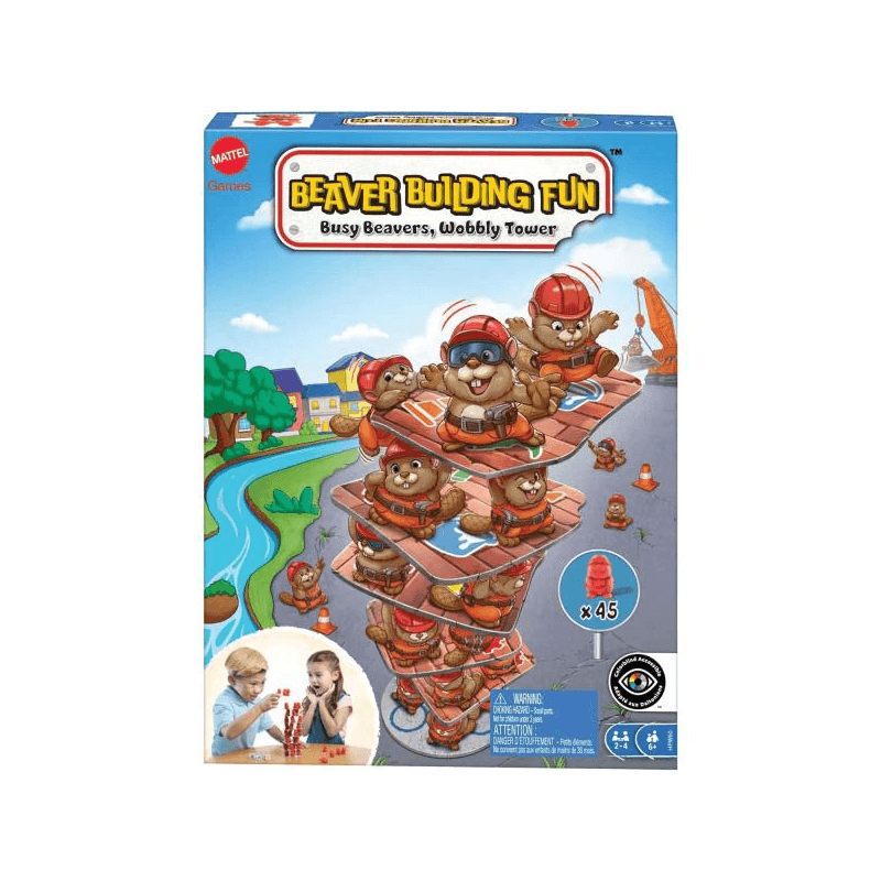Mattel Games Hpw60 Juego De Mesa Castores Constructores