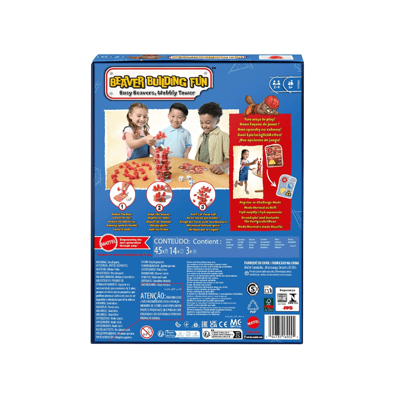 Mattel Games Hpw60 Juego De Mesa Castores Constructores