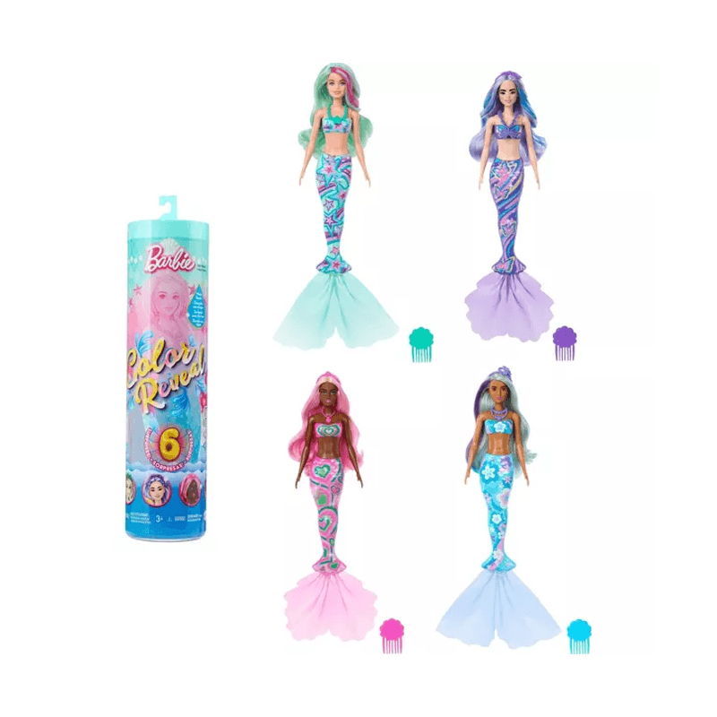 Mattel Barbie Hth45 Muñeca Cutie Reveal Sirena De Color Surtido
