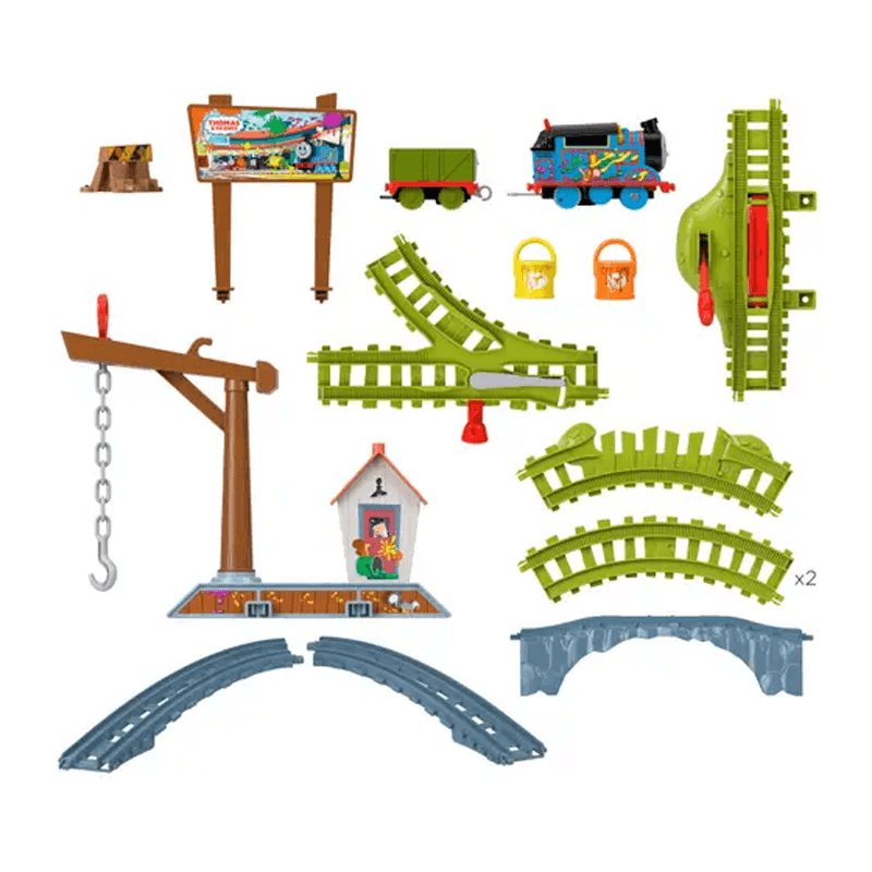 Mattel Fisher Price Htn34 Thomas & Friends Set Tren Entrega De Pintura