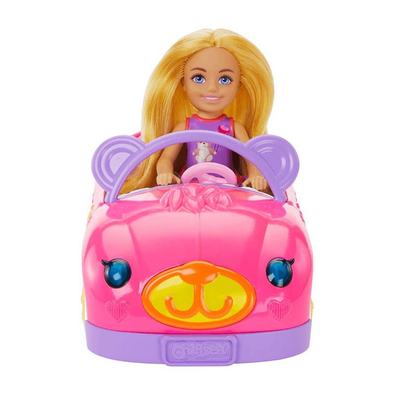 Mattel Barbie Hxn05 Play Set De Muñeca Barbie Chelsea, Coche De Juguete Y Osito De Peluche