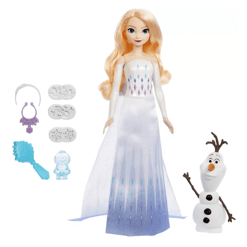 Mattel Disney Princesas Hyh10 Muñeca Elsa Y Olaf De Frozen Nieve Magica Moldeable