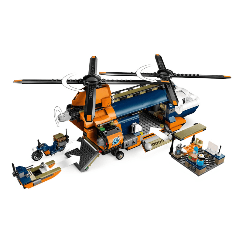 Lego City 60437 Helicóptero Jungle Explorer En El Campamento Base