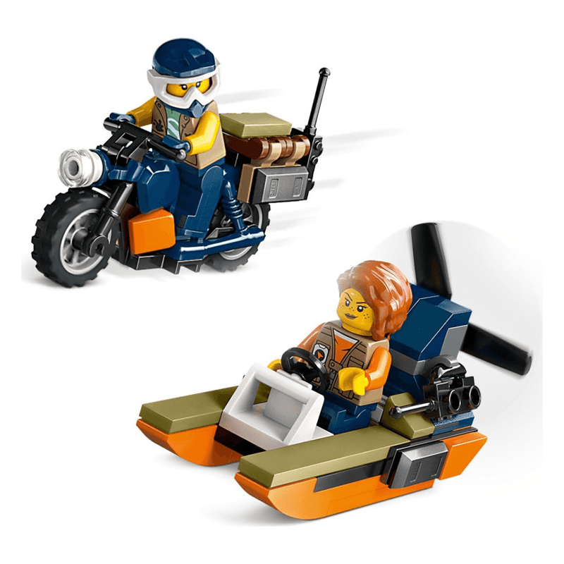 Lego City 60437 Helicóptero Jungle Explorer En El Campamento Base