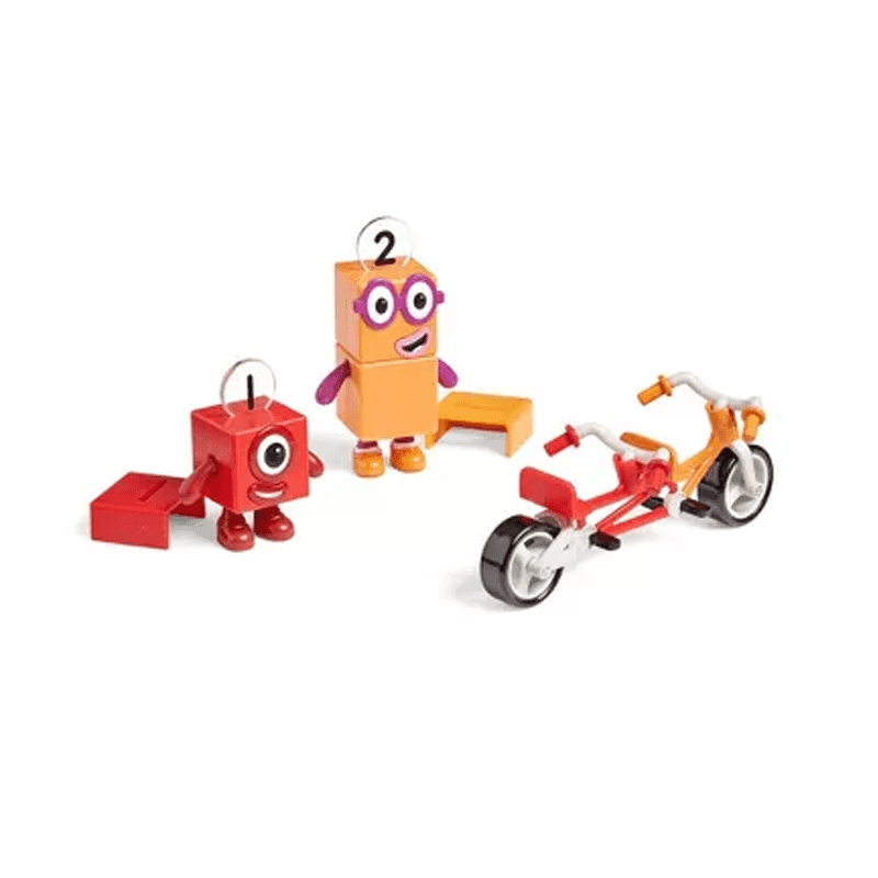 Hand2Mind Numberblock 95354 Figuras De Aventuras En Bicicleta De Una Y Dos