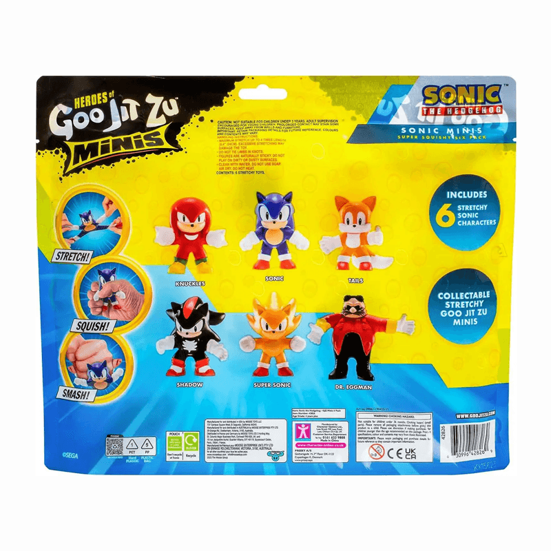 Moose Goo Jit Zu 42826 Sonic The Hedgehog Mega Pack Minis X6