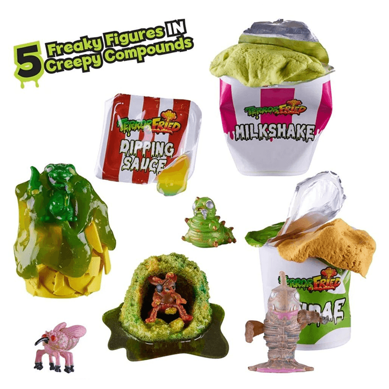 Bandai Namco Terror Fried 8094 Slimy Caja Desagradable Figuras X3