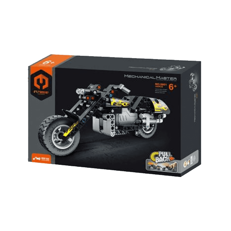 Im.Master Mechanical Master 5801 Motocicleta Pull Back 183 Pcs Surtido