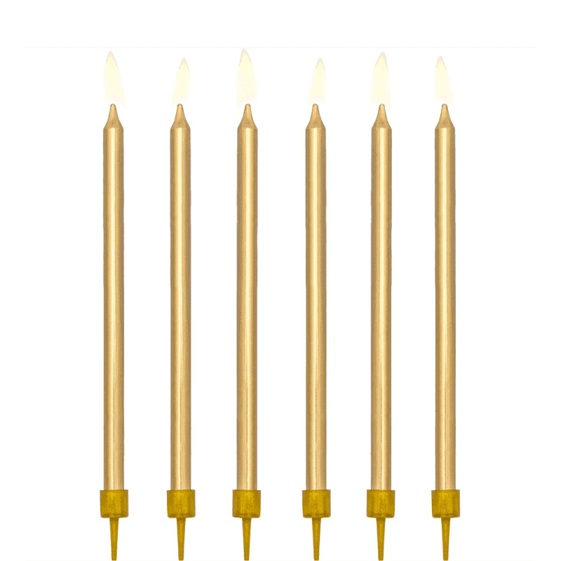Hallmark  Hm-Vlg-Vlg12 Velas Para Cumpleaños Gold 12Pza