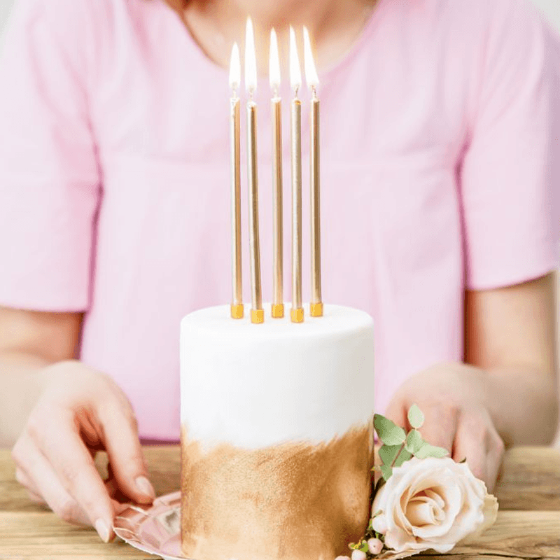 Hallmark  Hm-Vlg-Vlg12 Velas Para Cumpleaños Gold 12Pza