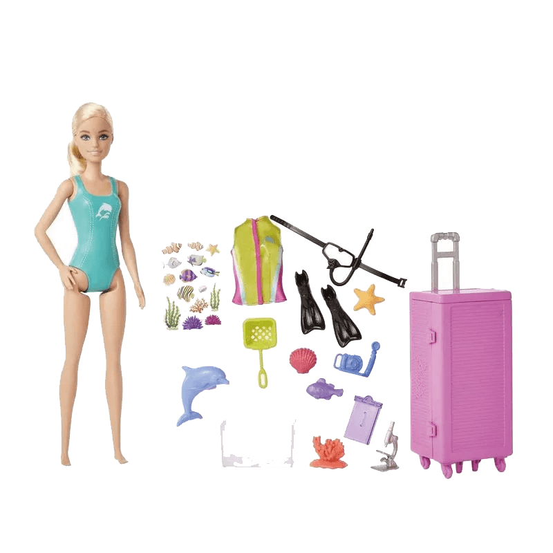 Mattel Barbie Hmh26 Muñeca Set Bióloga Marina