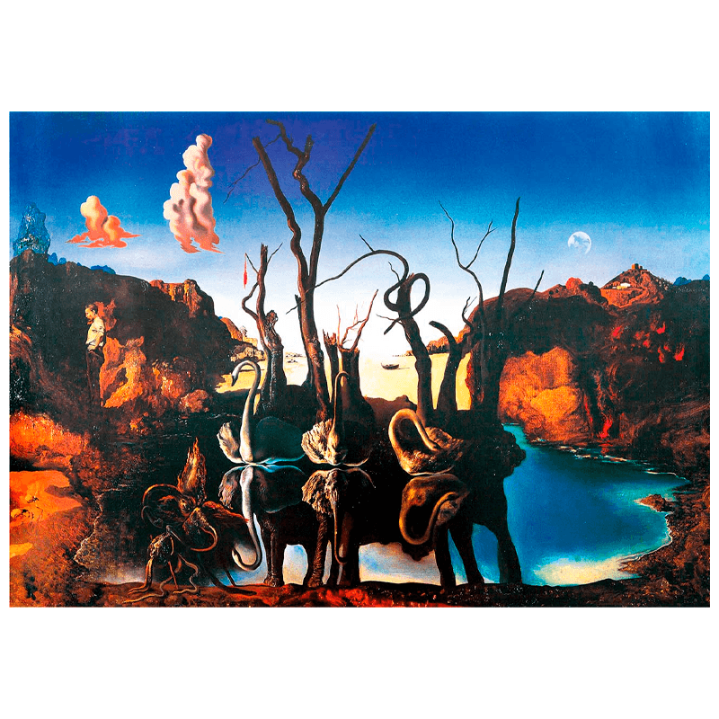 Ravensburger Rompecabezas 12000193 Salvador Dal: Cisnes Que Se Reflejan Como Elefantes 1000 Piezas