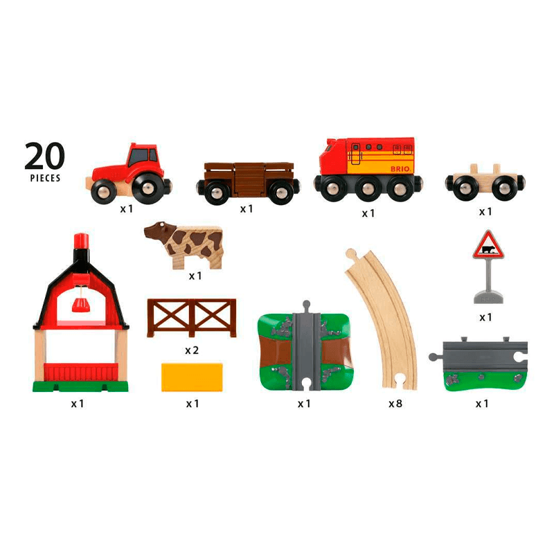Brio 63371900 Set De Granja Con Tren