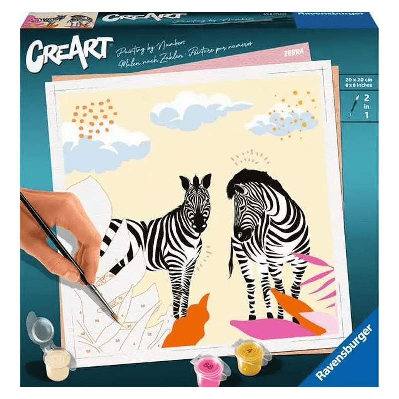 Ravensburger Creart 23666 Juego De Pintura Zebra 20X20