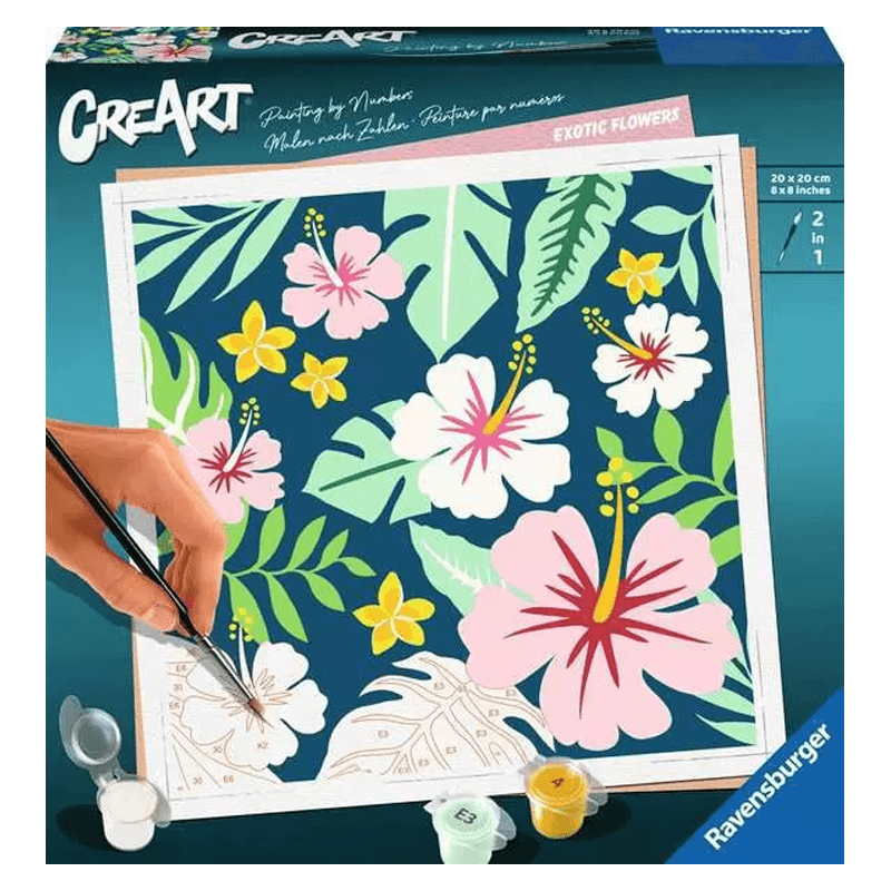 Ravensburger Creart 23729 Juego De Pintura Flores Exóticas 20X20