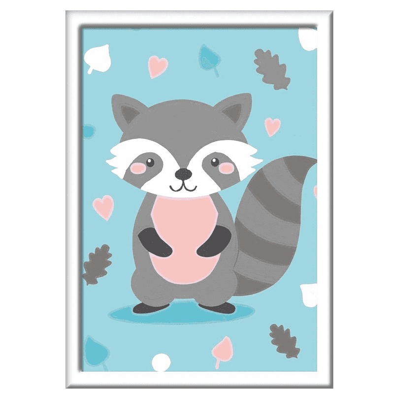 Ravensburger Creart 20208 Juego De Pintura Mapache Adorable