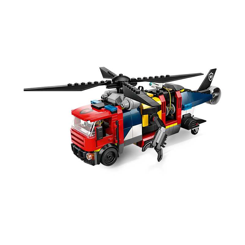 Lego City 60462 Set Helicóptero, Camión De Bomberos Y Submarino