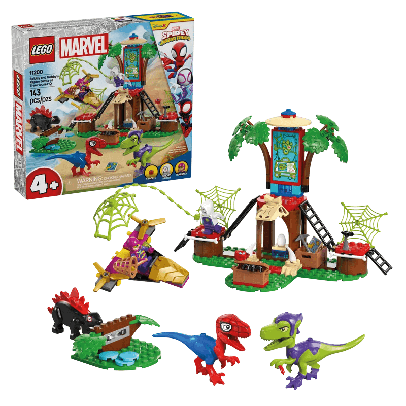 Lego Marvel 11200 Batalla De Raptores Entre Spidey Y Gobby En La Sede De Tree House