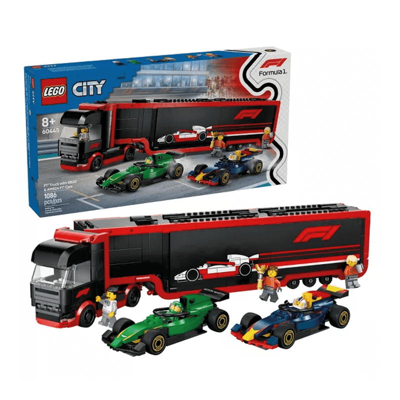 Lego City 60445 Camión F1 Con Monoplazas F1 Rb20 Y Amr24