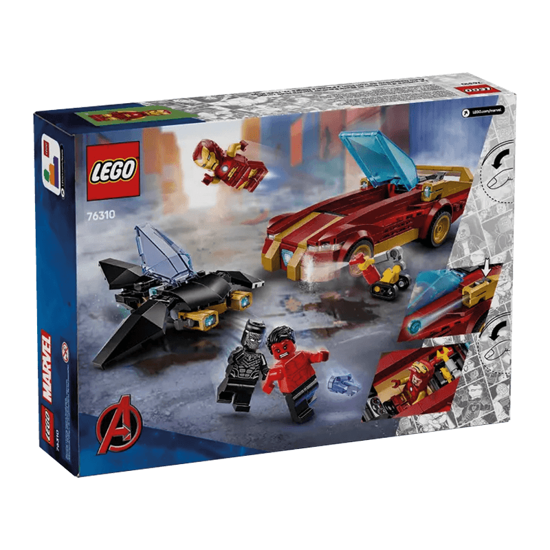 Lego Marvel 76310 El Auto De Iron Man Y Black Panther Contra Red Hulk