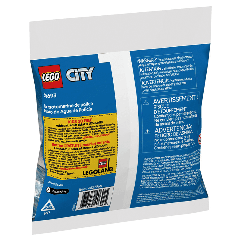 Lego City 30693 Motonave De Policía