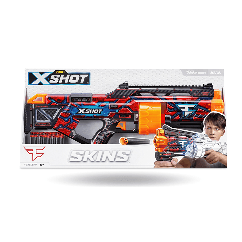 Zuru Xshot 36518 Lanzador De 16 Dardos Skins