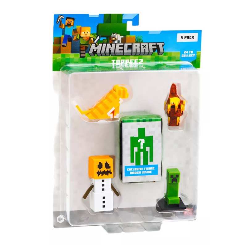 Mojang Minecraft Mc2040 Figuras 3D Toppeez 2 Pack X5 Surtido