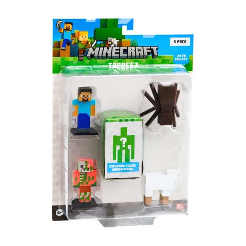 Mojang Minecraft Mc2040 Figuras 3D Toppeez 2 Pack X5 Surtido