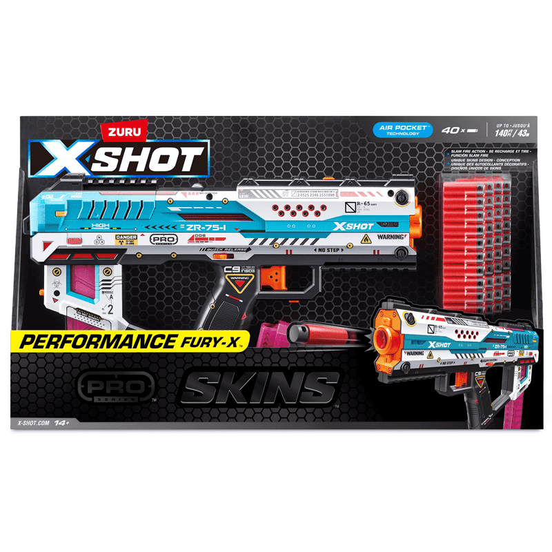 Zuru Xshot 36772 Lanzador Skins Pro Fury X 40 Dardos