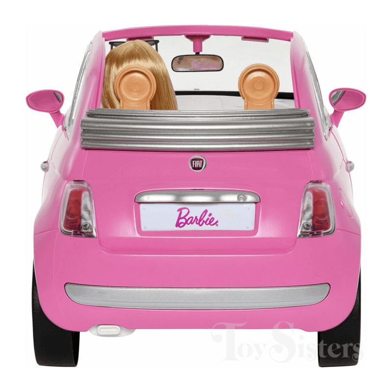 Mattel Barbie Hrg59 Vehículo Para Muñecas Fiat Rosa Con Muñeca
