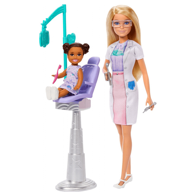 Mattel Barbie Jcr71 Mini Set Profecional Con Muñeca Y Niña
