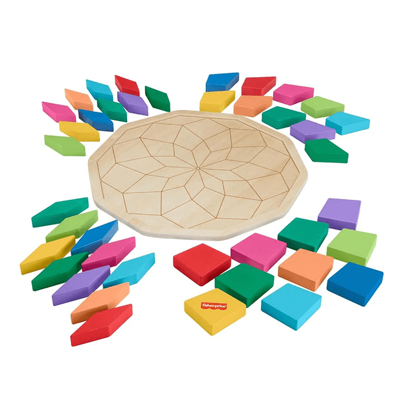 Mattel Fisher Price Hxt94 Rompecabezas Geométrico Mandala De Madera