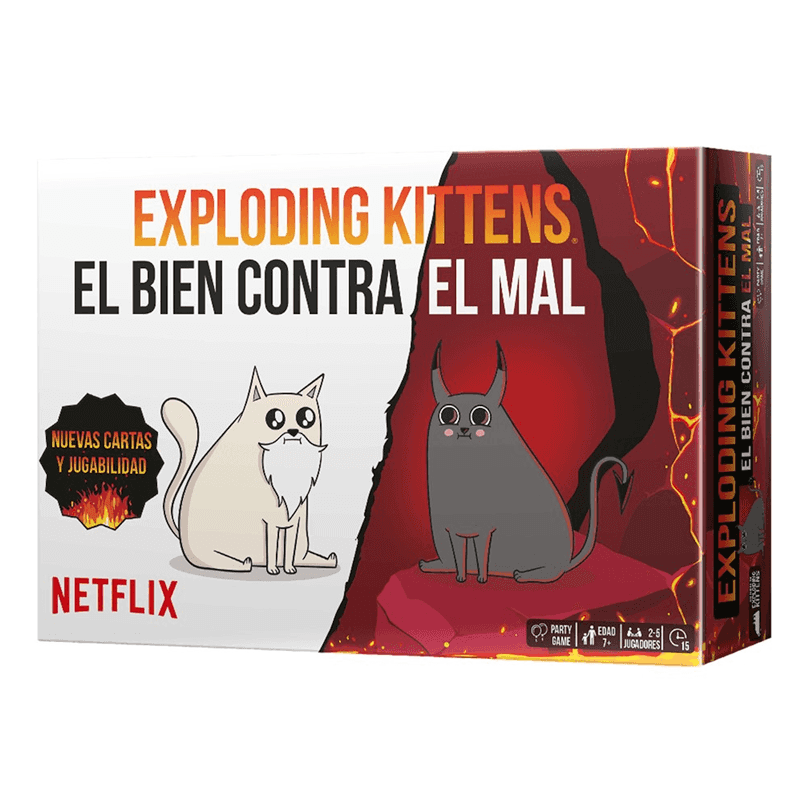 Exploding Kittens Llc  Ekiek12Es Juego De Mesa Exploding Kittens: El Bien Contra El Mal