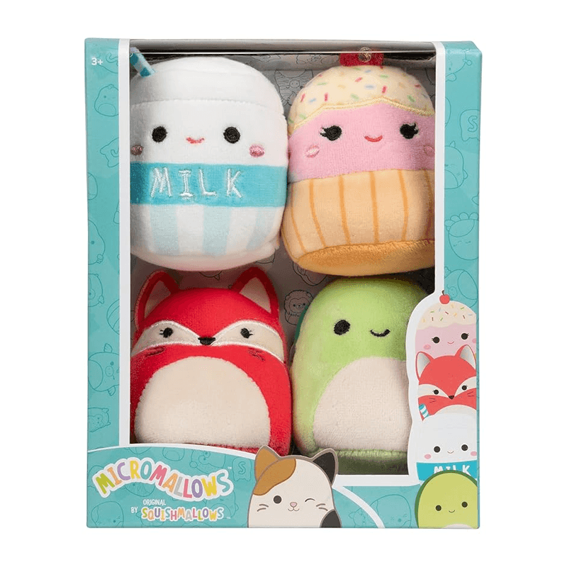 Jazwares Squishmallows Sqmm0003 Paquete De 4 Peluches Micromallows De 2.5 Plg Surtido