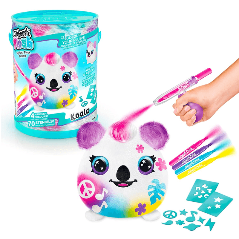 Canal Toys Airbrush Plush Ofg 266 Lata De Pintura Con Squish Pals Surtido