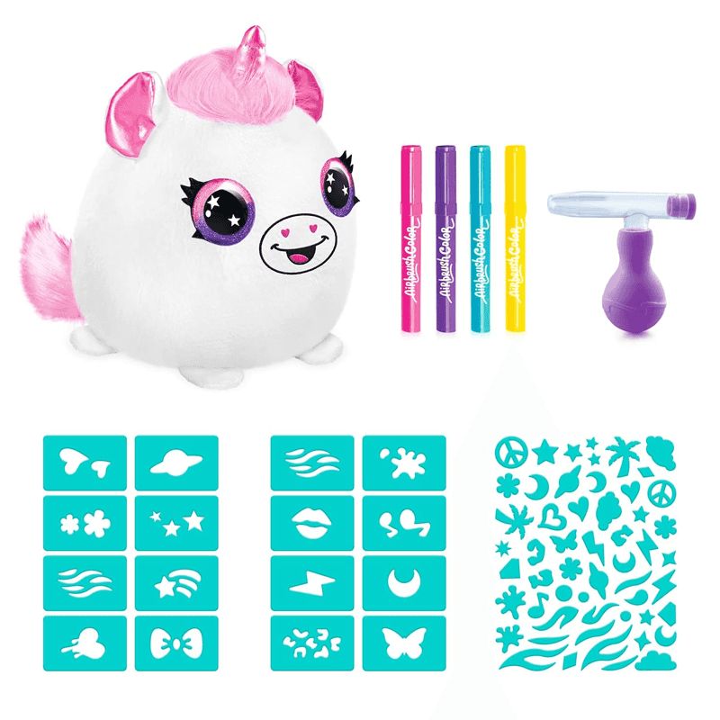 Canal Toys Airbrush Plush Ofg 266 Lata De Pintura Con Squish Pals Surtido