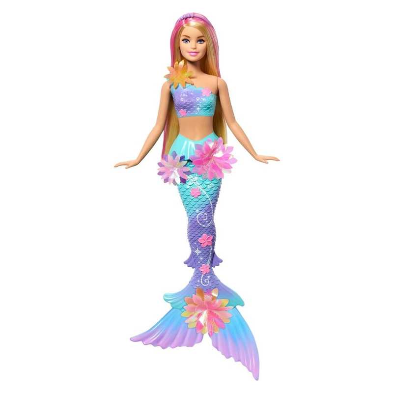 Mattel Barbie Jdm72 Muñeca Sirena Flores Mágicas