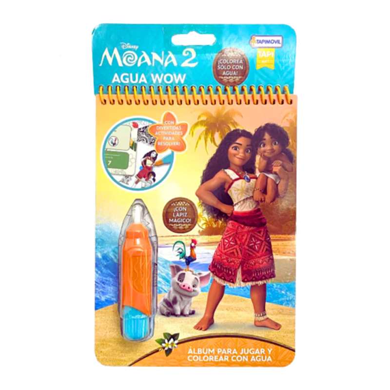Tapimovil Disney Dmo07999 Libro Para Pintar Magica Agua Wow Moana