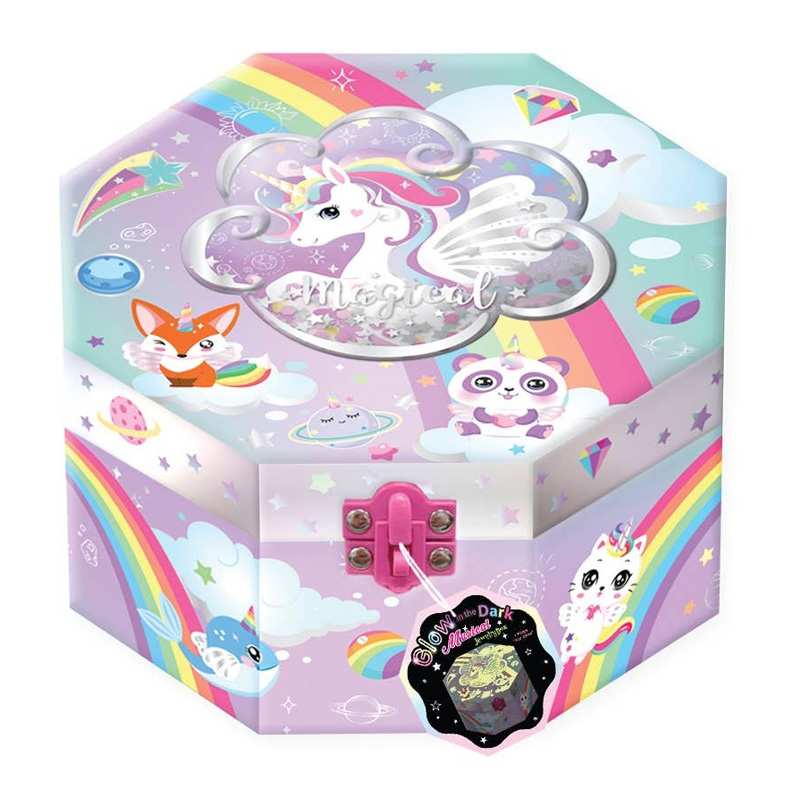 "Hot Focus 301Gd Caja De Joyer’a Musical Con Figura, Brilla En La Oscuridad"