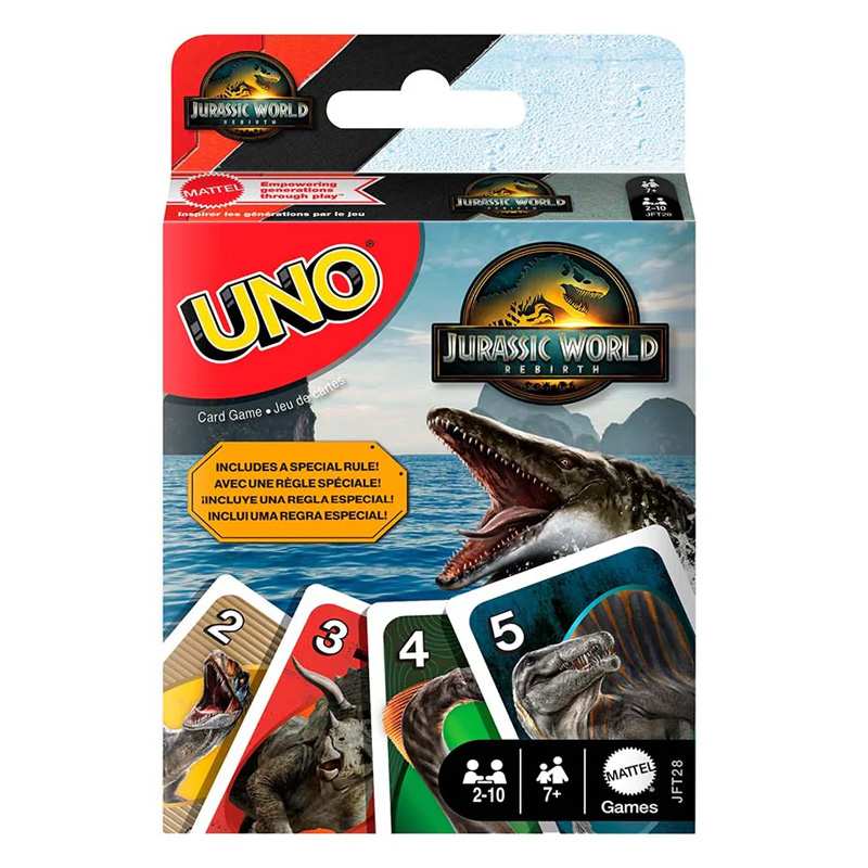 Mattel Uno Jft28 Uno Jurassic World Rebirth