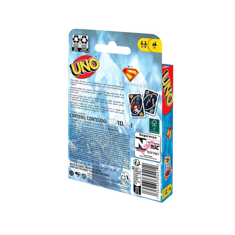 Mattel Uno Jft29 Uno Superman La Pelicula