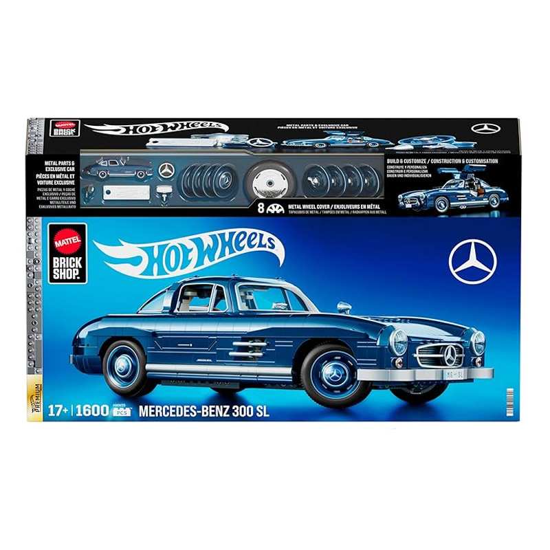 Mattel Hot Wheels Hww25  Brick Shop  Auto Clasico De Coleccion A Escala Mercedes Benz 300 Sl