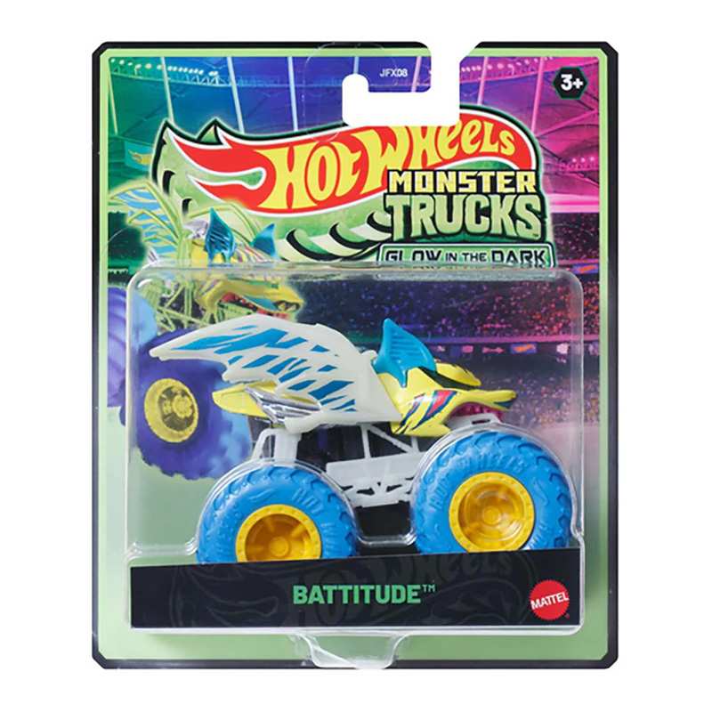 Mattel Hot Wheels Jfx08 Hw Monster Trucks Camion Monstruo Sorpresa Con Efecto Luminoso